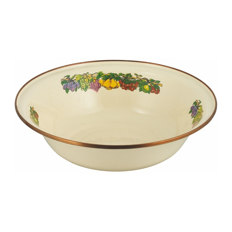 এনামেল স্টেইনলেস স্টিল রাউন্ড রিম ওয়াশ বেসিন