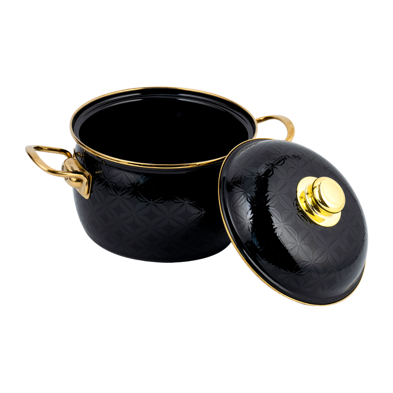 810 ডি এনামেল ফ্ল্যাট-নীচে স্টকপট