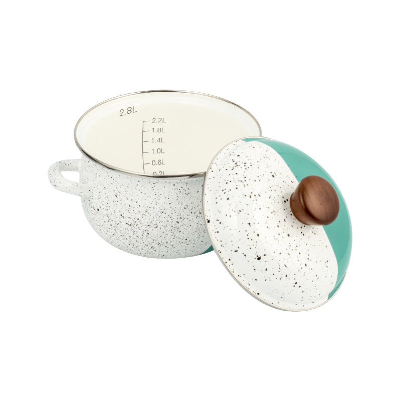 806D-5 স্টেইনলেস স্টিল রাউন্ড রিম স্টকপট সিমার এনামেল পট