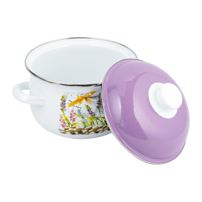 806D-5 স্টেইনলেস স্টিল রাউন্ড রিম স্টকপট সিমার এনামেল পট