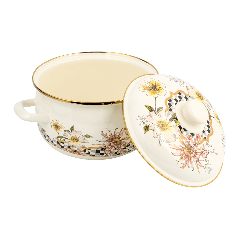 806D-5 স্টেইনলেস স্টিল রাউন্ড রিম স্টকপট সিমার এনামেল পট