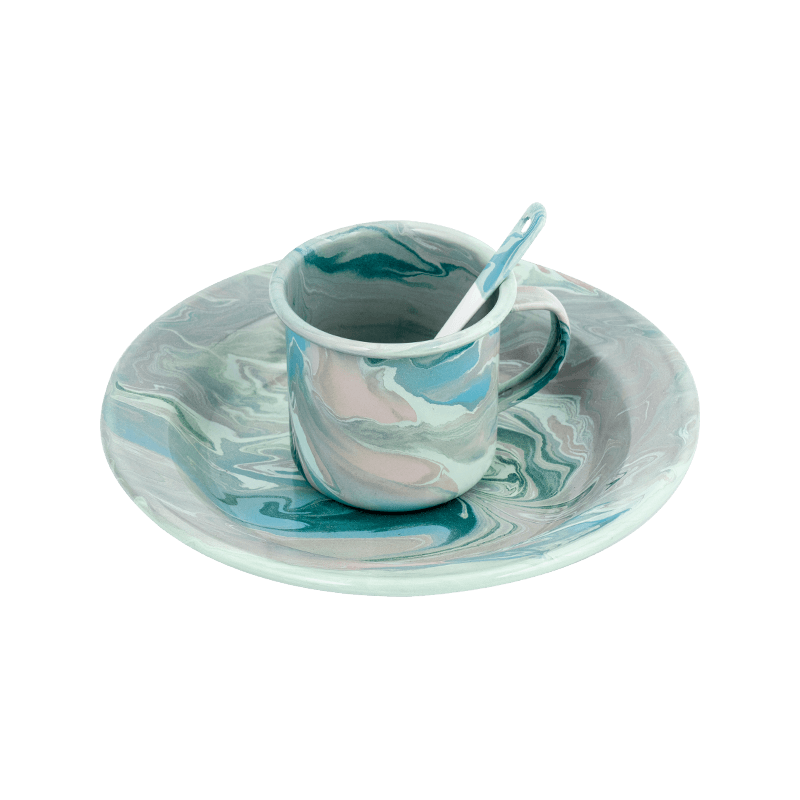 ইউরোপীয় ফুলের এনামেল টিপট সেট ইউরোপীয় ফুলের এনামেল টিপট সেট