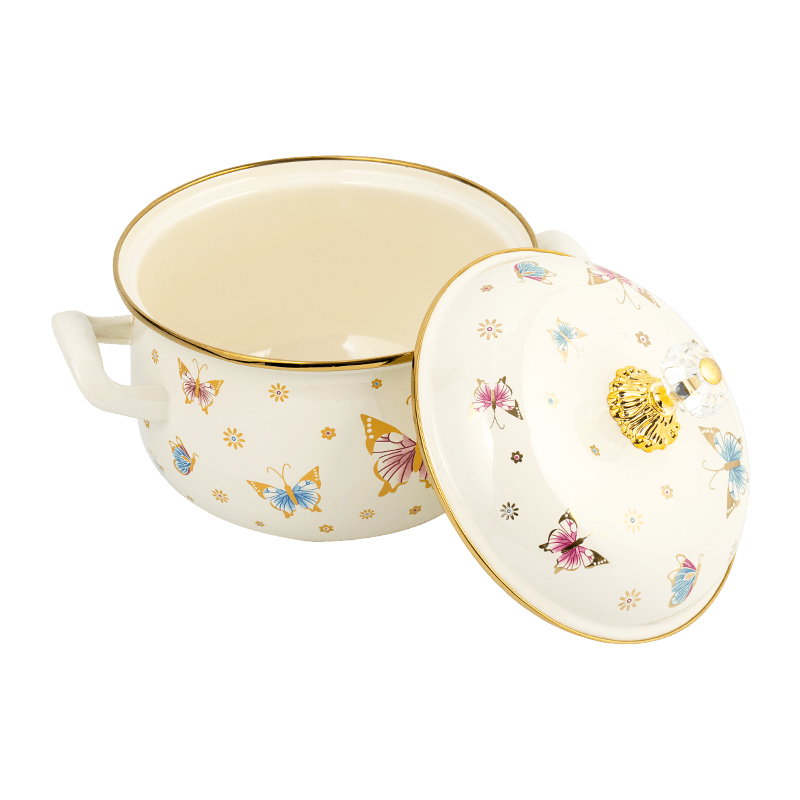 806D-5 স্টেইনলেস স্টিল রাউন্ড রিম স্টকপট সিমার এনামেল পট