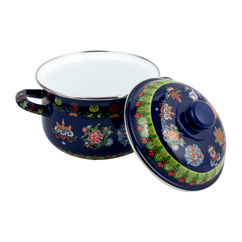 806D-5 স্টেইনলেস স্টিল রাউন্ড রিম স্টকপট সিমার এনামেল পট