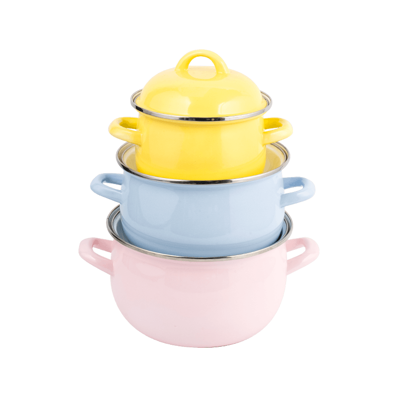 806D-5 স্টেইনলেস স্টিল রাউন্ড রিম স্টকপট সিমার এনামেল পট 806D-5 স্টেইনলেস স্টিল রাউন্ড রিম স্টকপট সিমার এনামেল পট