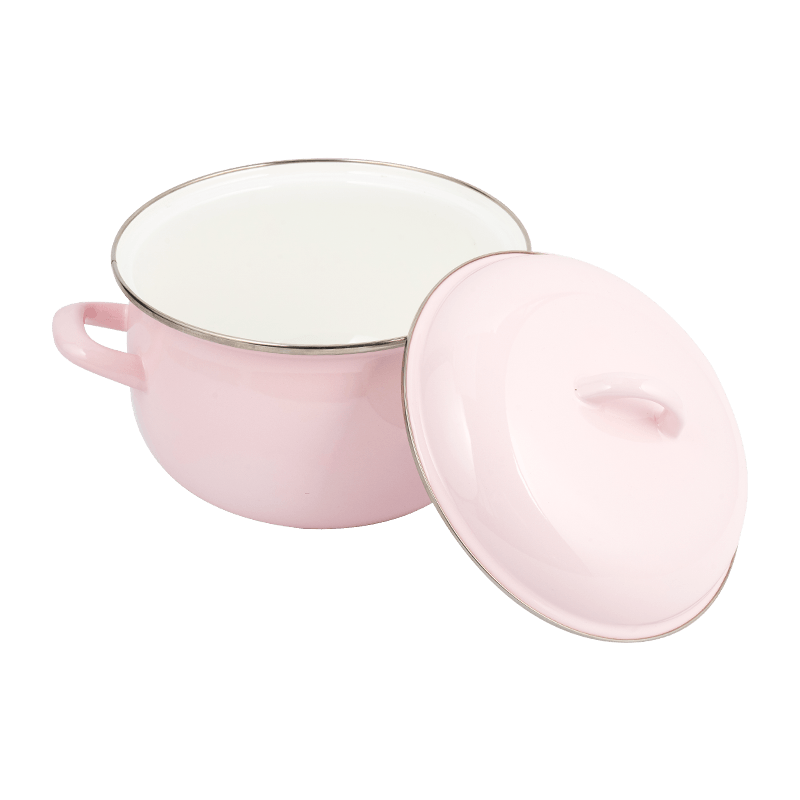 806D-5 স্টেইনলেস স্টিল রাউন্ড রিম স্টকপট সিমার এনামেল পট