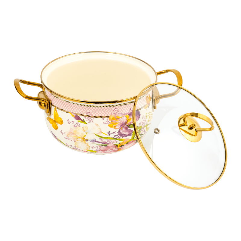 806D-5 স্টেইনলেস স্টিল রাউন্ড রিম স্টকপট সিমার এনামেল পট